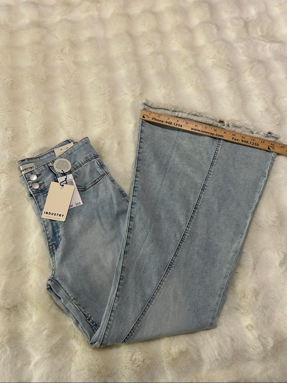 Industry Republic Clothing Light Wash Flare Jeans - Women's High-Rise Wide Leg - Picture 17 of 17